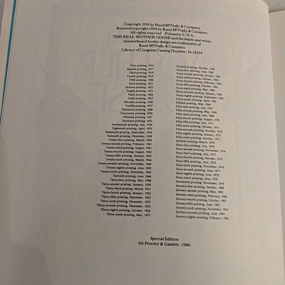 Vintage The Real Mother Goose 1986 Special Edition for Procter & Gamble - Picture 3 of 10